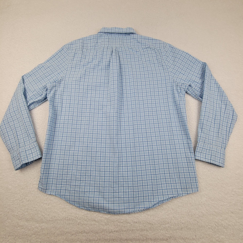 Vineyard Vines Slim Fit Tucker Shirt Mens Large L Slim Fit Blue White Plaid Cott - Picture 7 of 7